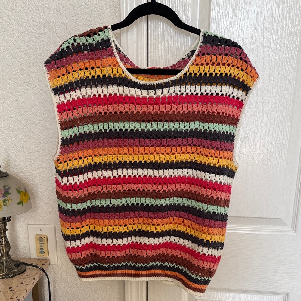 Marine Layer Multicolor Crochet Top